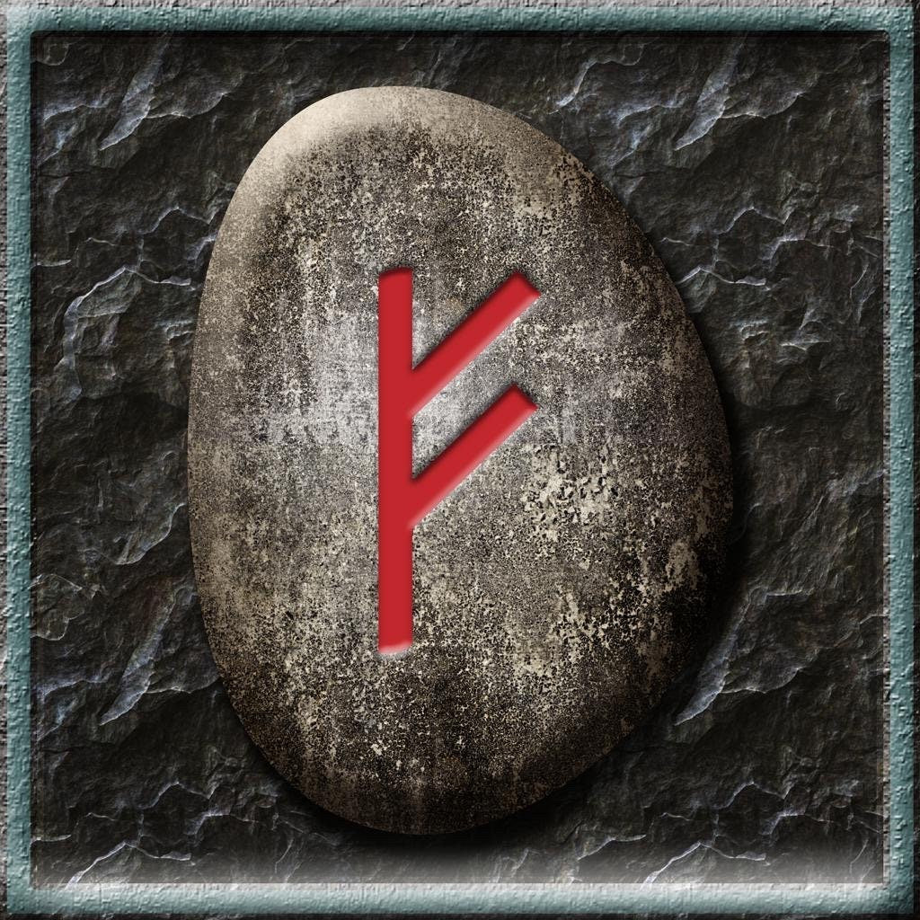 Fehu Rune Beeswax Candle for Prosperity and Well-being.