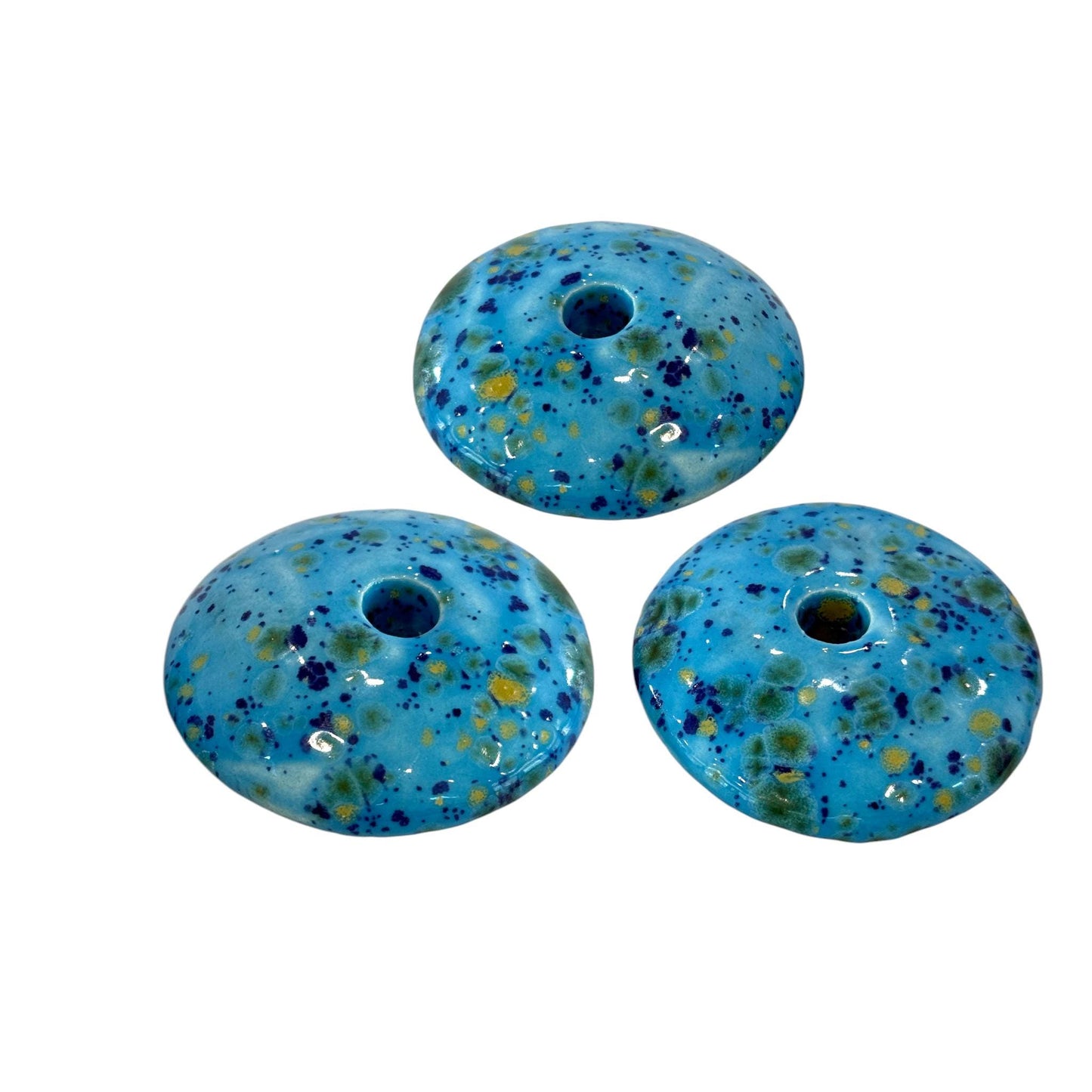 Azure Reef, Blue – Ceramic Candle Holder for Ultra Slim 5mm Beeswax Ritual Candles | Handcrafted Minimalist Taper Stand - LIMITED EDITION