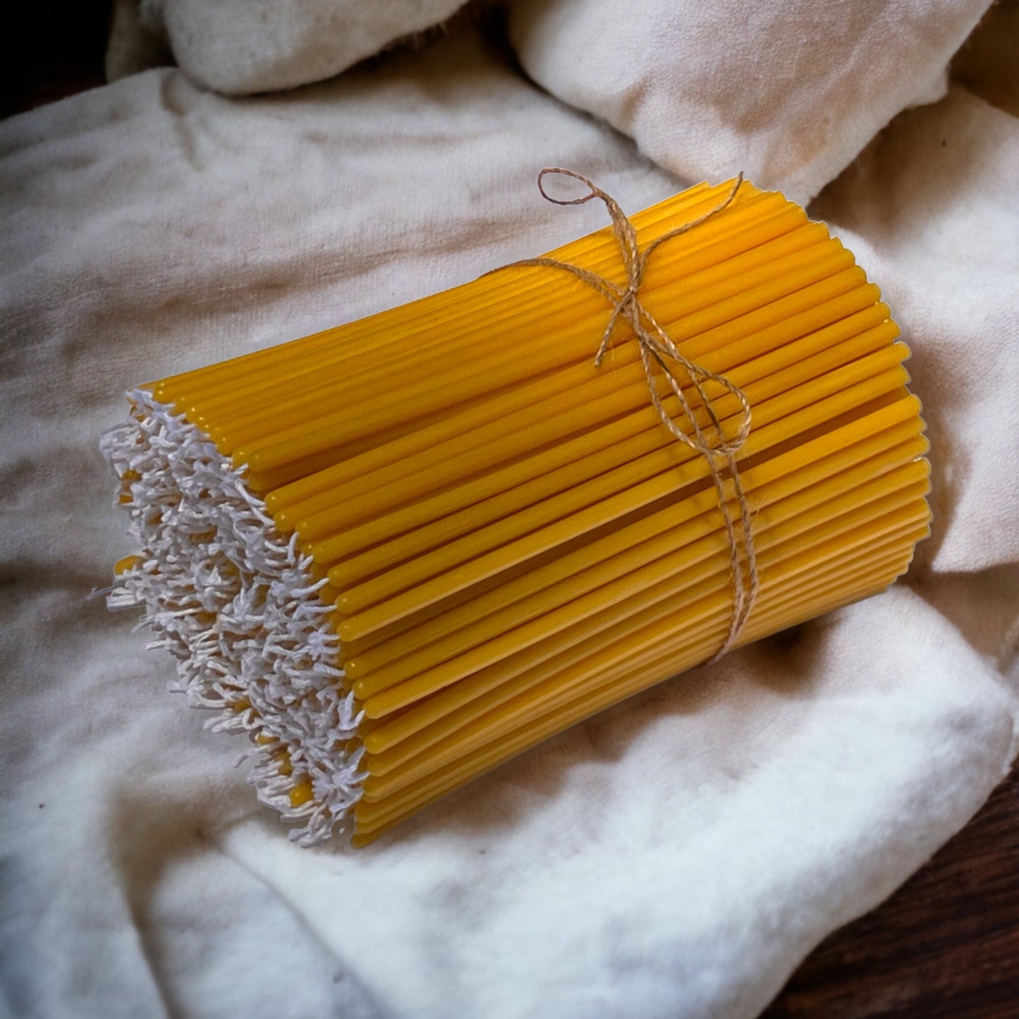 Slim Beeswax Church Taper Candles – 7.8 in x 5 mm - 1 LB or 2 LB