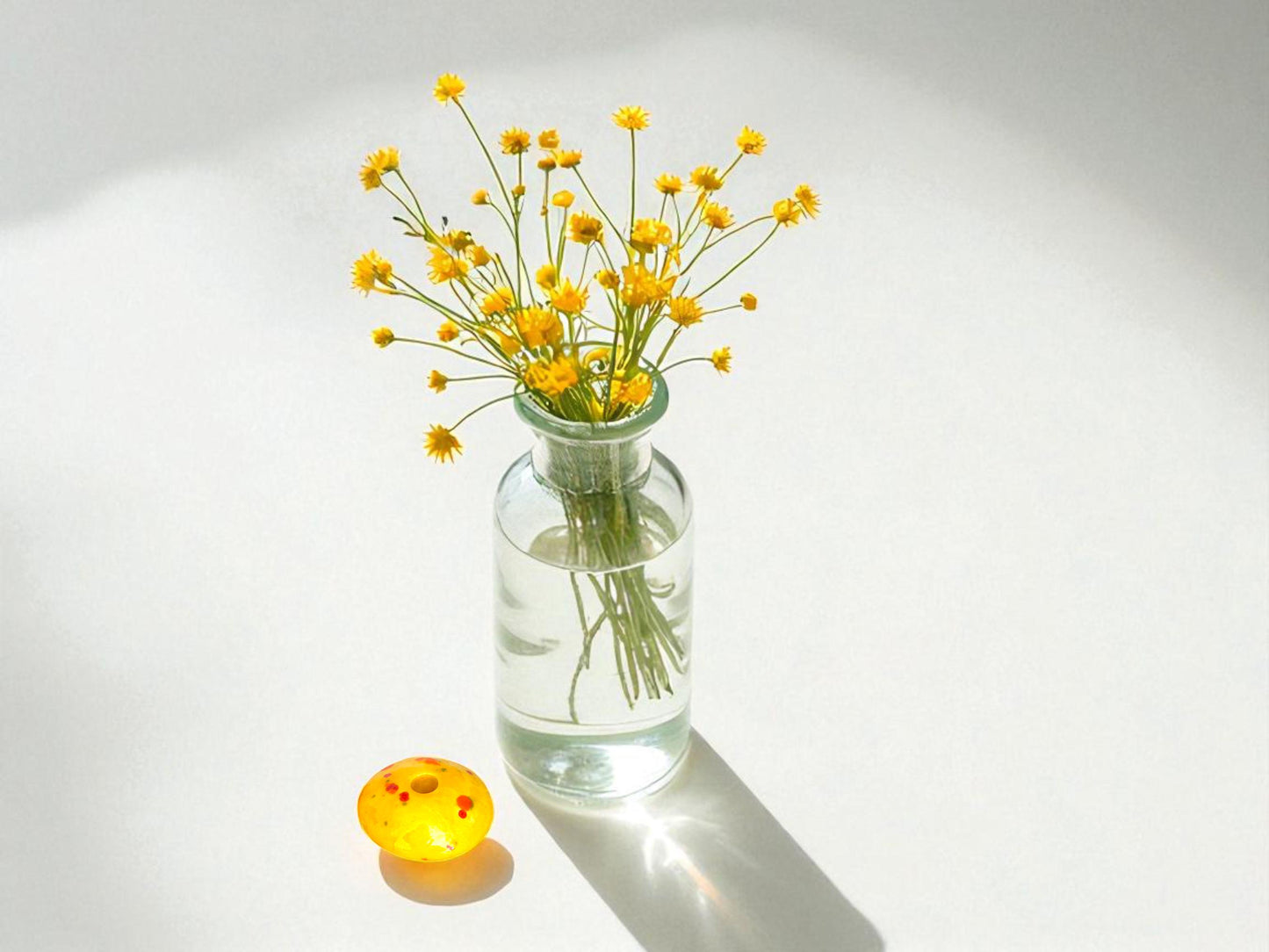 Yellow Ceramic Candle Holder for 5 mm Taper Candles