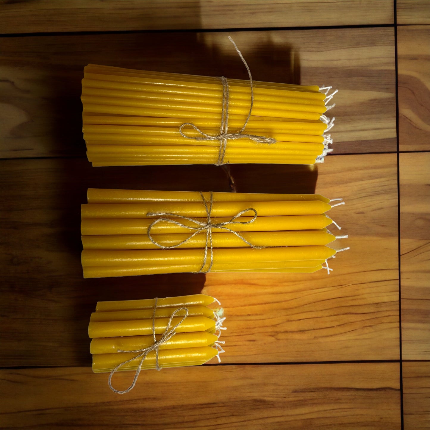 100% Beeswax Orthodox Church Candles - 3 Sizes & 6 Colors, 24-Pack