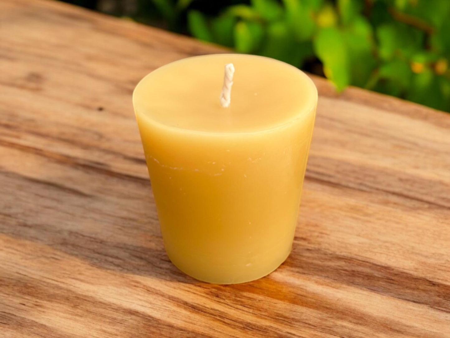 Set of 6 Beeswax Votive Candles - 1.75" x 1.75"