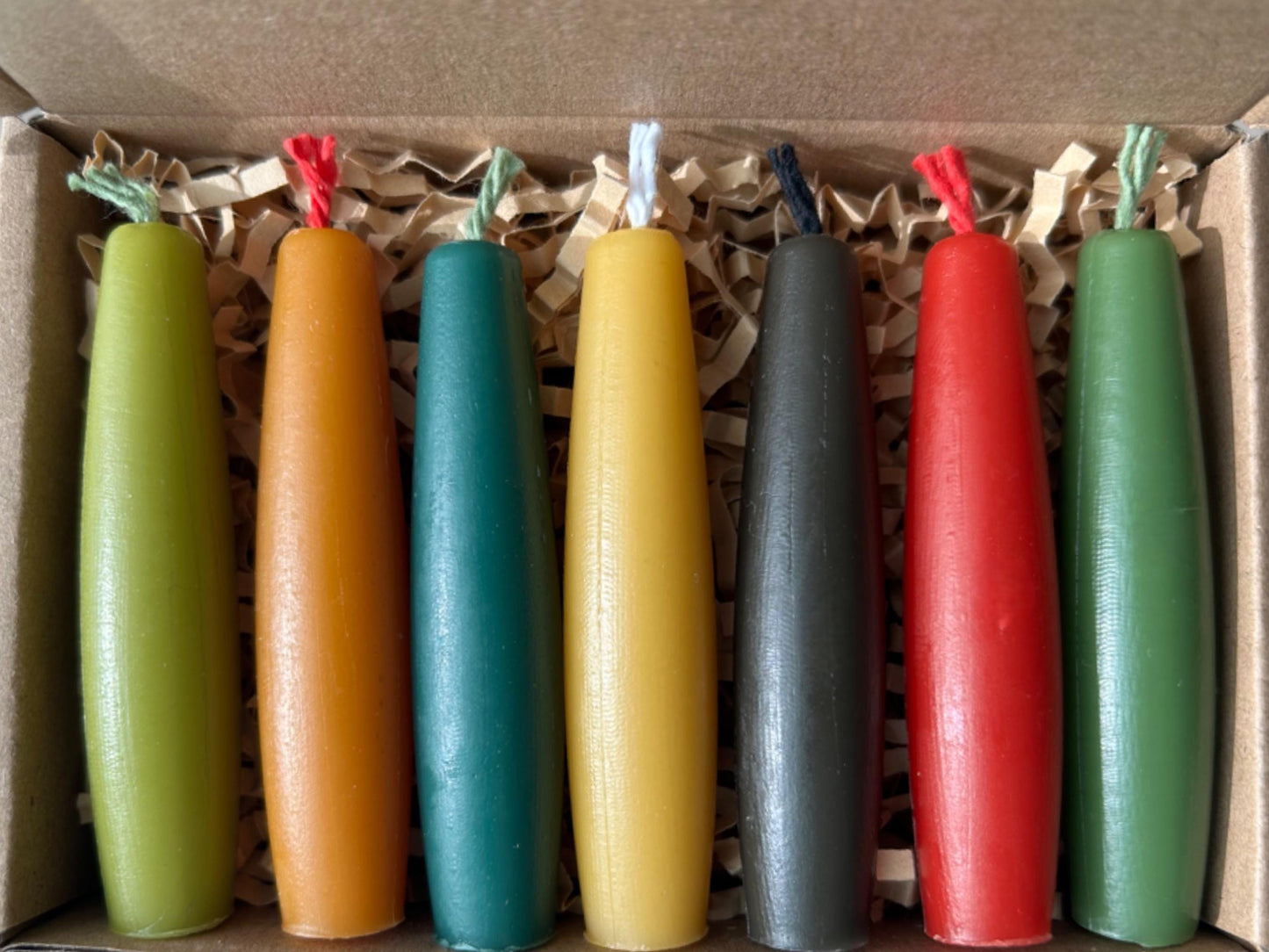 A Week of Harmony - Set of 7 Beeswax Candles 3"