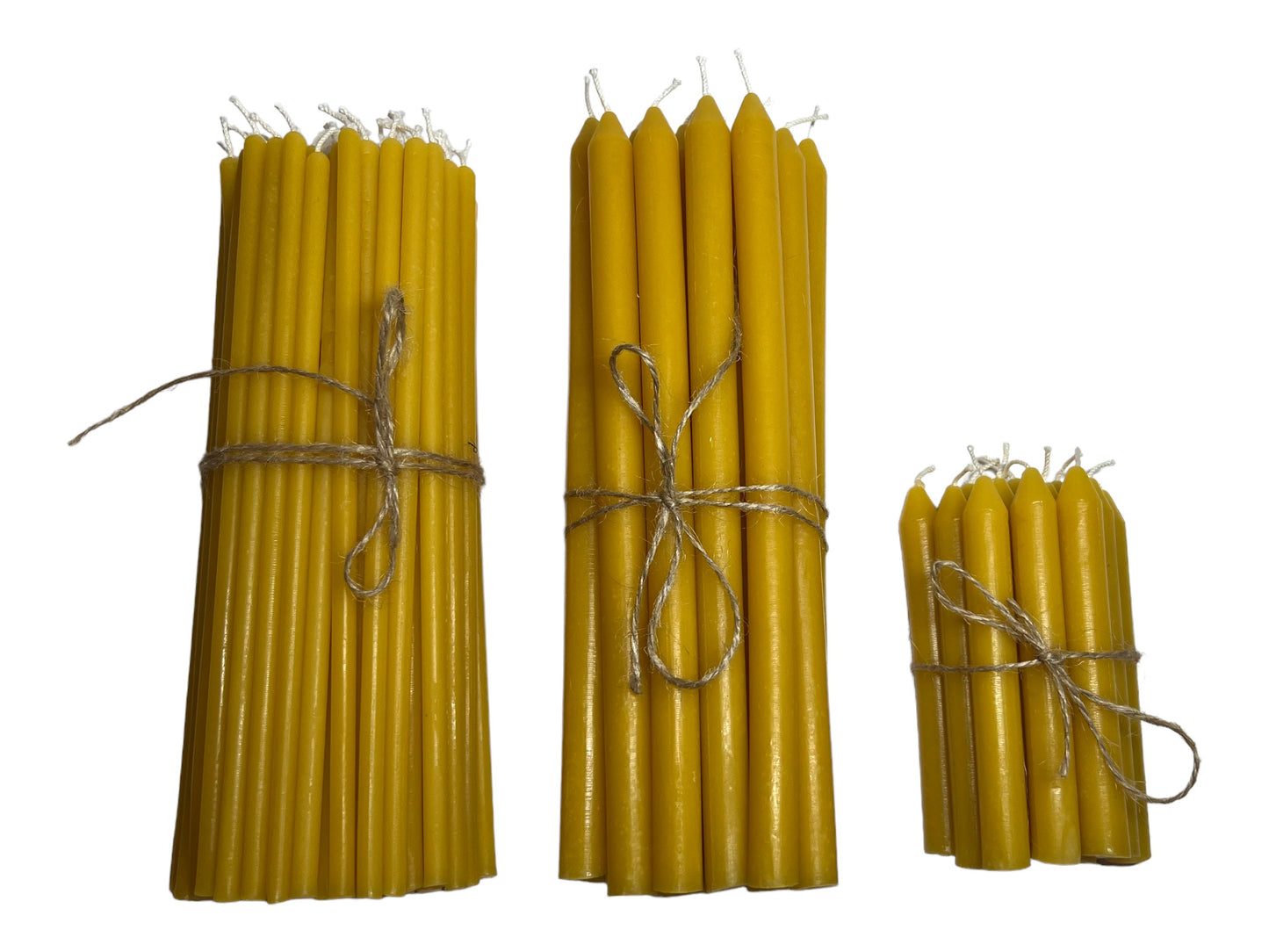 100% Beeswax Orthodox Church Candles - 3 Sizes & 6 Colors, 24-Pack