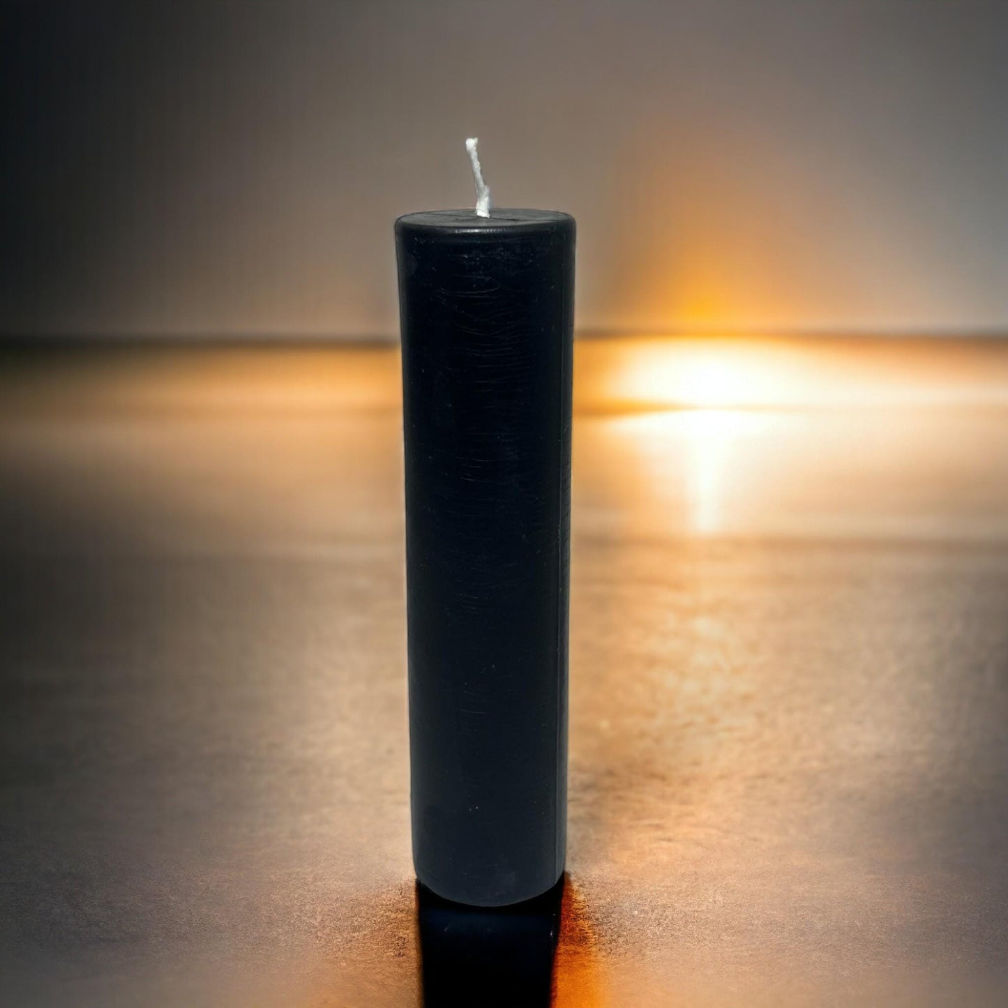 Black Sunset Glow, Long-Burning Beeswax Pillar Candles| Available in Two Sizes