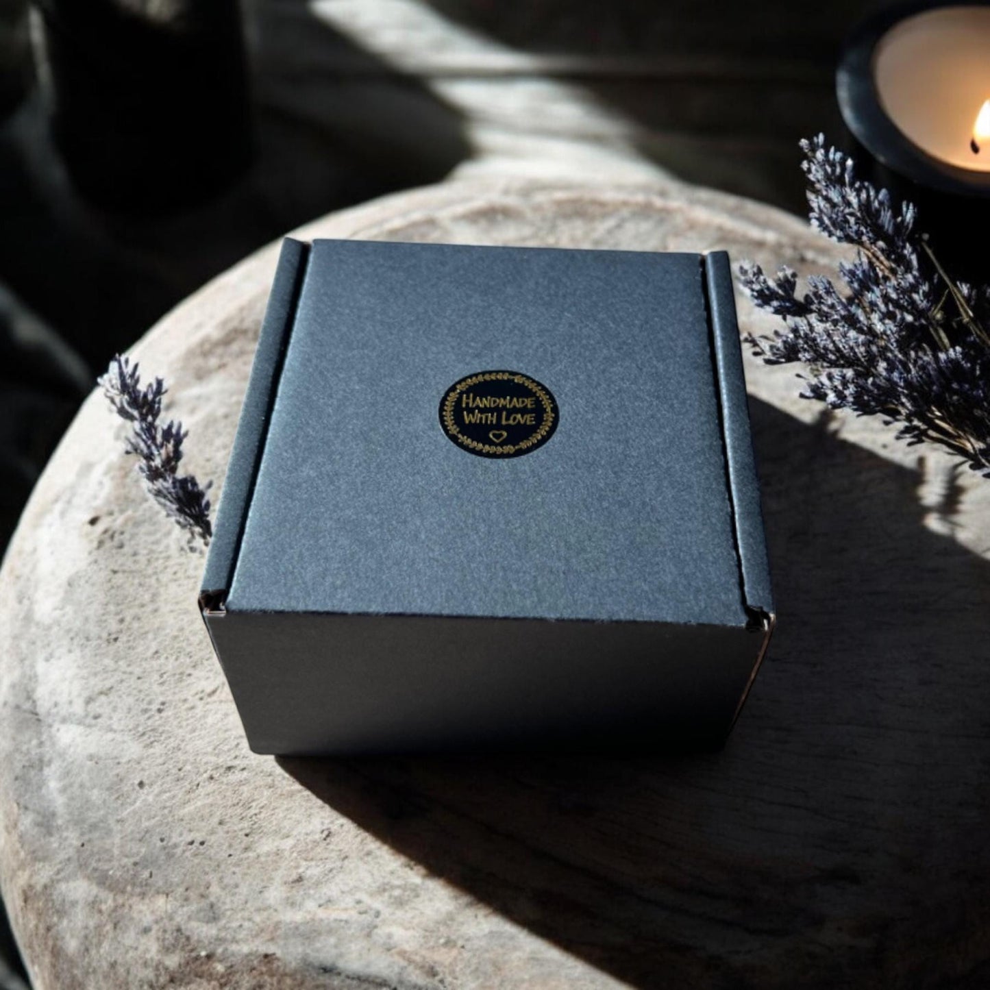 31 Nights of Calm – Black Beeswax Candle Set - 31 Mini Candles with Ceramic Holder and Matches, Relaxation and Cleansing Gift