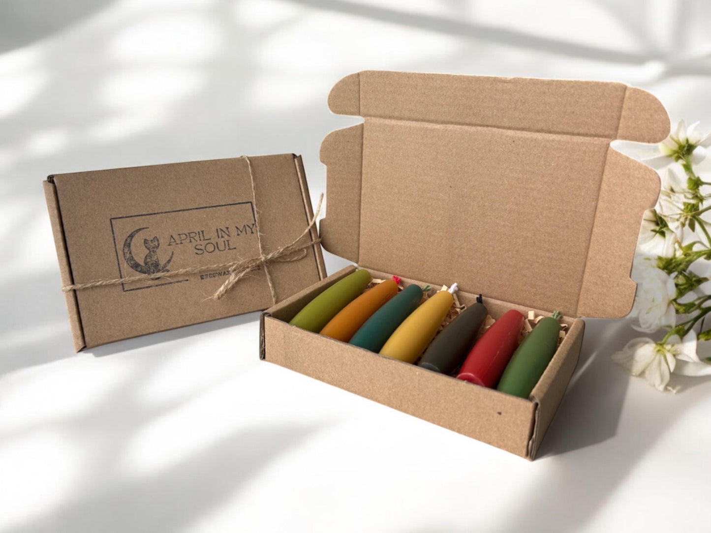 A Week of Harmony - Set of 7 Beeswax Candles 3"