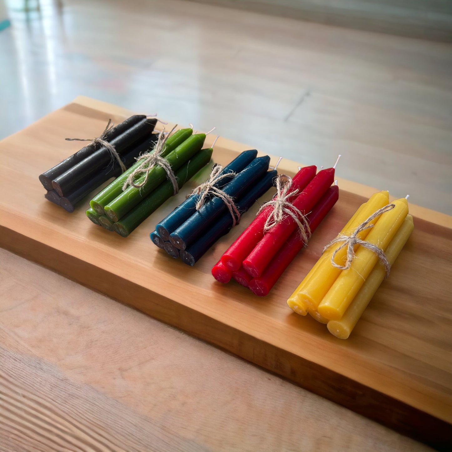 100% Beeswax Orthodox Church Candles - 3 Sizes & 6 Colors, 24-Pack