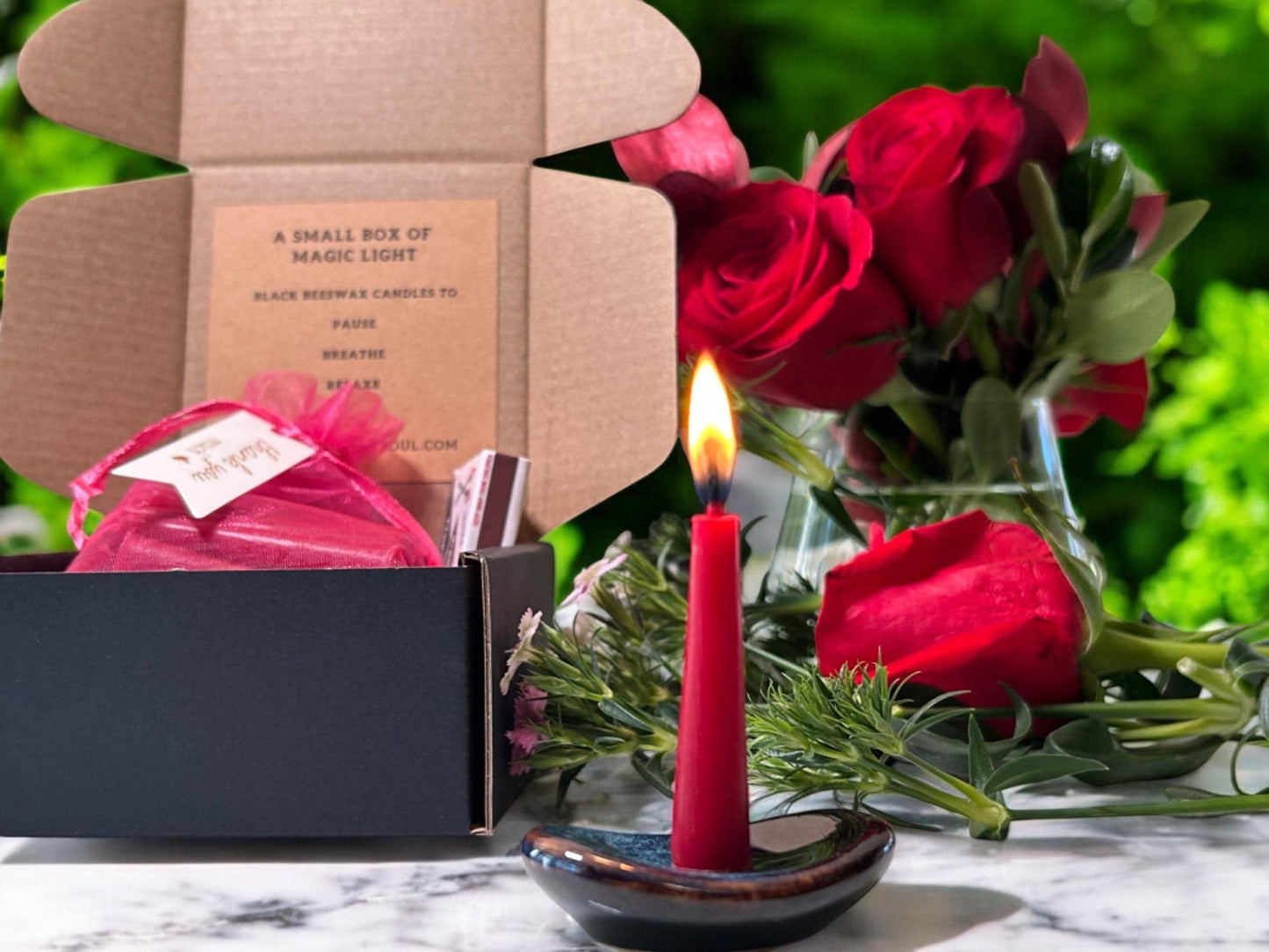 Advent Calendar – Set of 31 Red Beeswax Ritual Candles with Red Wicks for Love, Passion, and New Beginnings