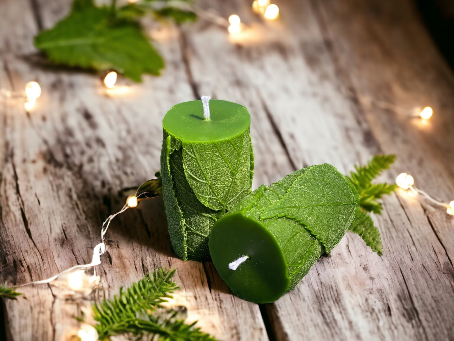 Eco Glow Geen Harmony Beeswax Candle 4" x 2"