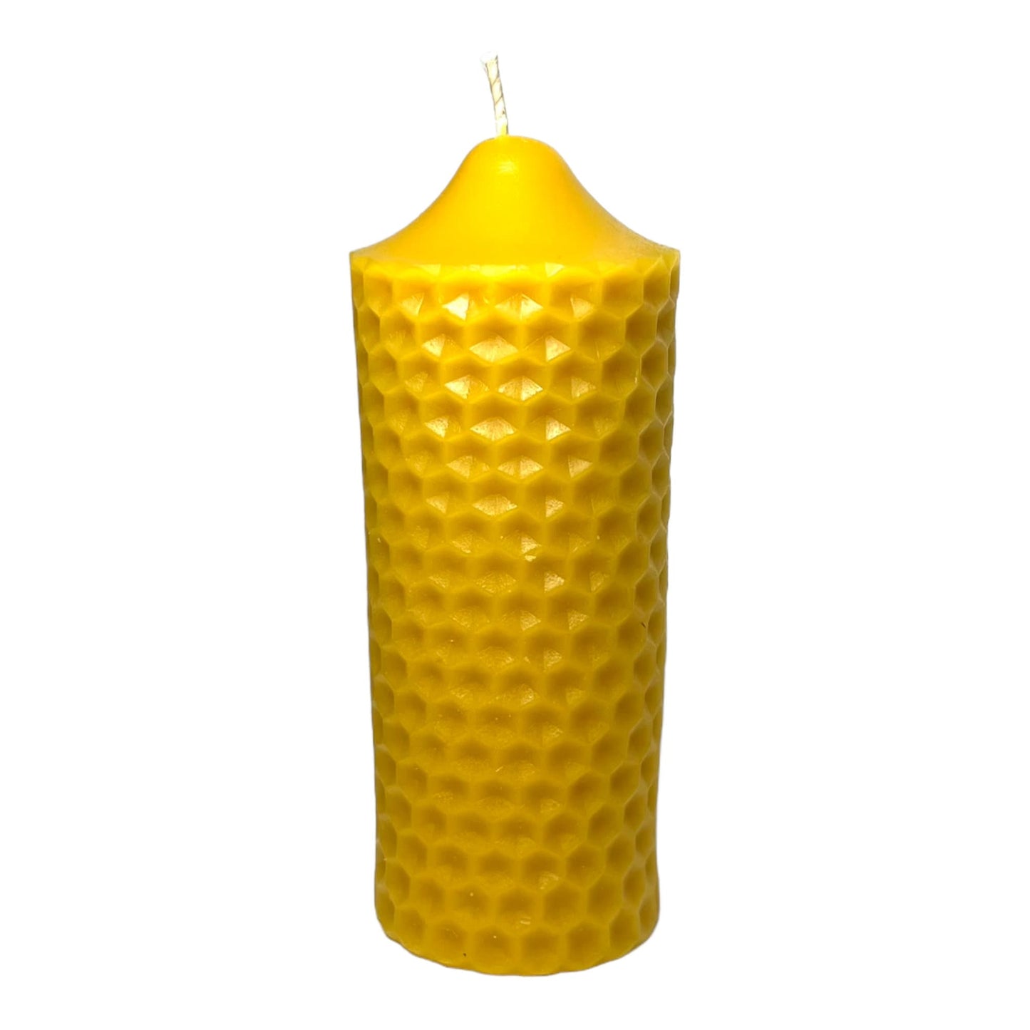 Honeycomb Beeswax Pillar Candle - 6" x 2"
