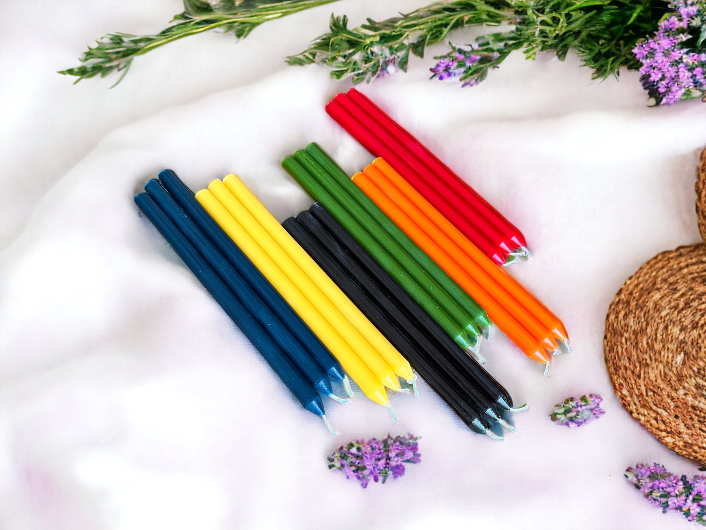Tall Beeswax Taper Candles – 7.5 in x 12 mm