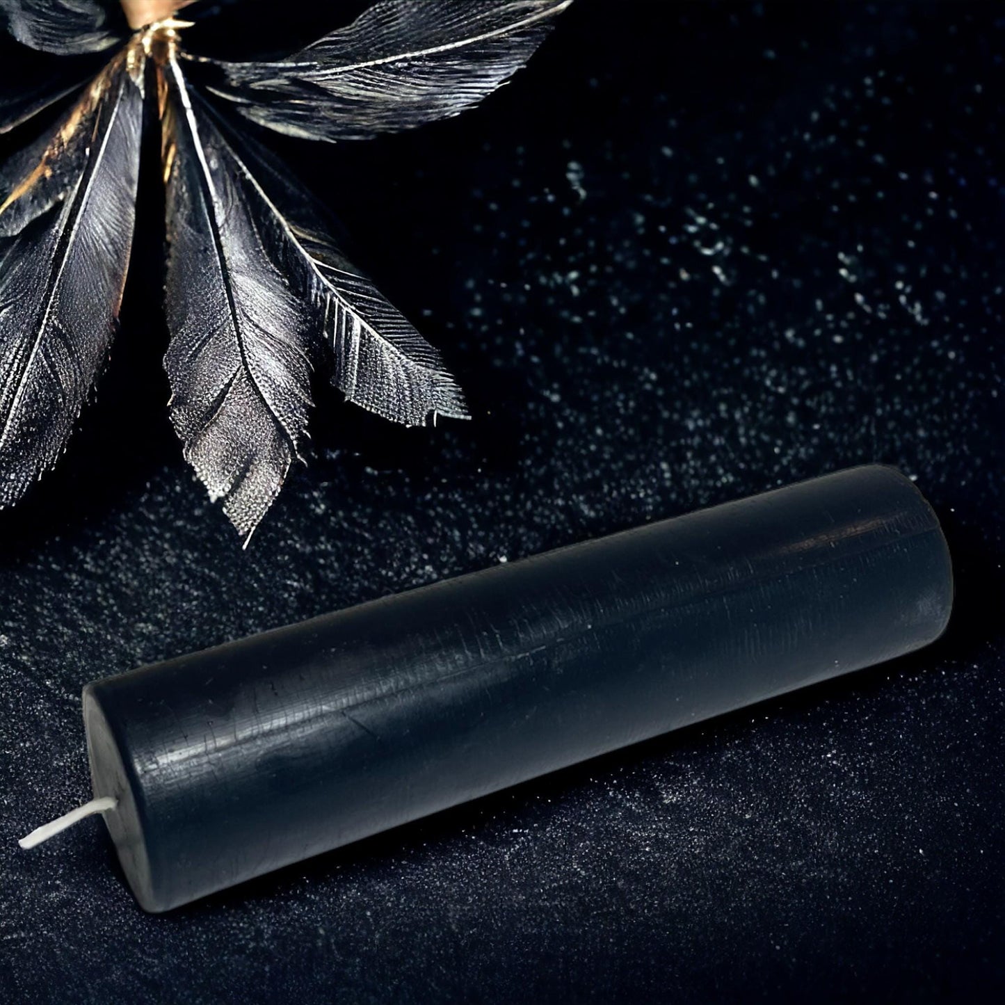 Black Sunset Glow, Long-Burning Beeswax Pillar Candles| Available in Two Sizes