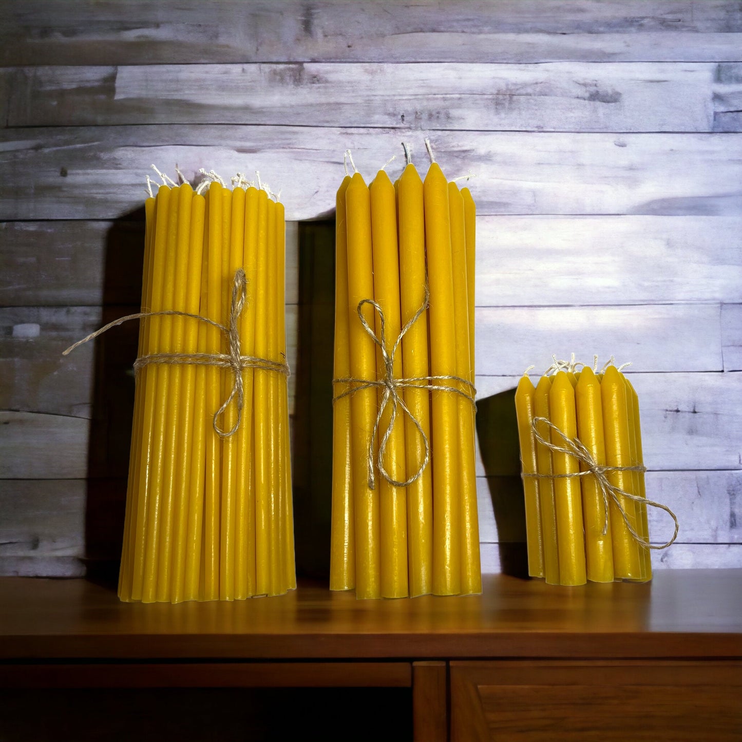 100% Beeswax Orthodox Church Candles - 3 Sizes & 6 Colors, 24-Pack