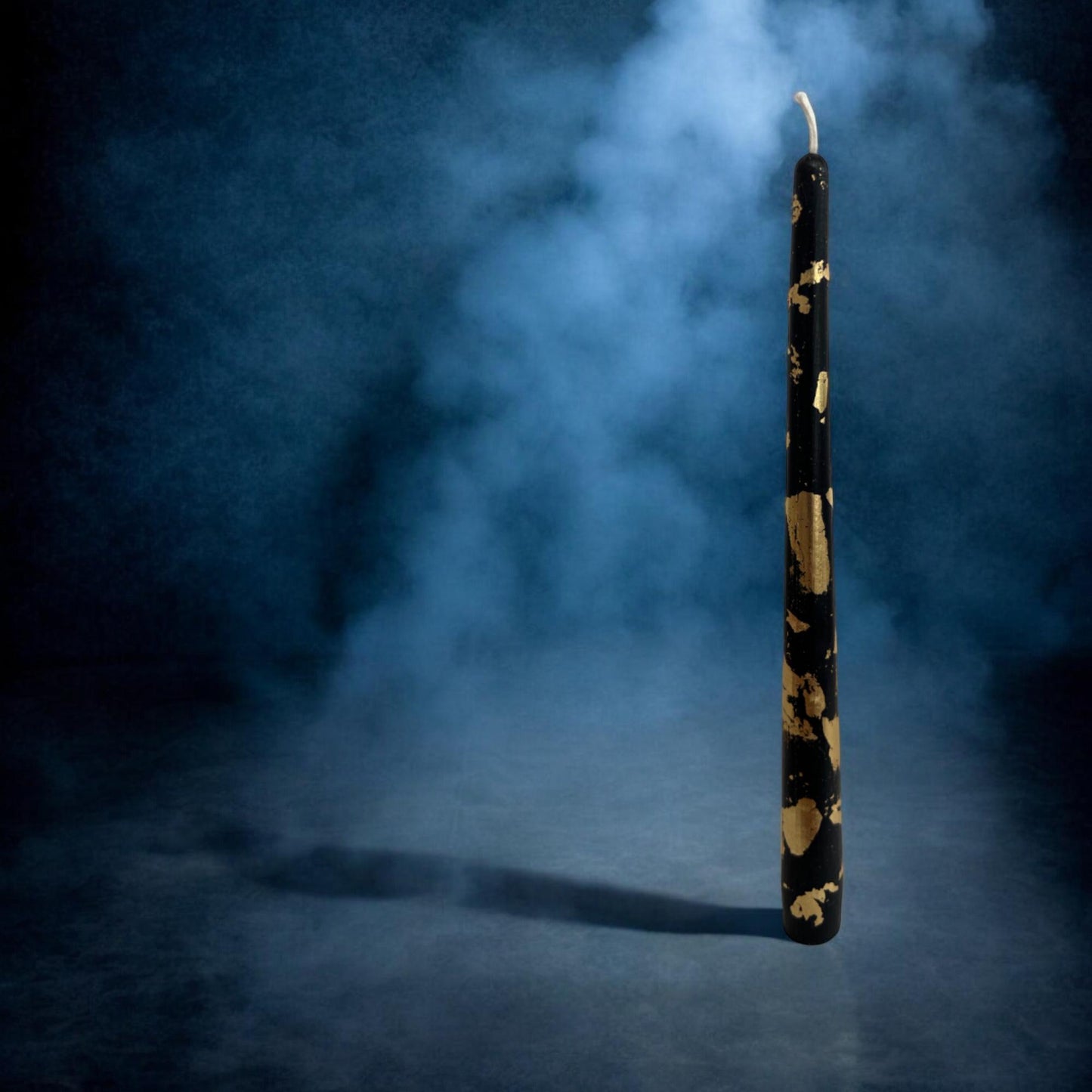 Midnight Golden Glow Beeswax Tapers - Black and Gold