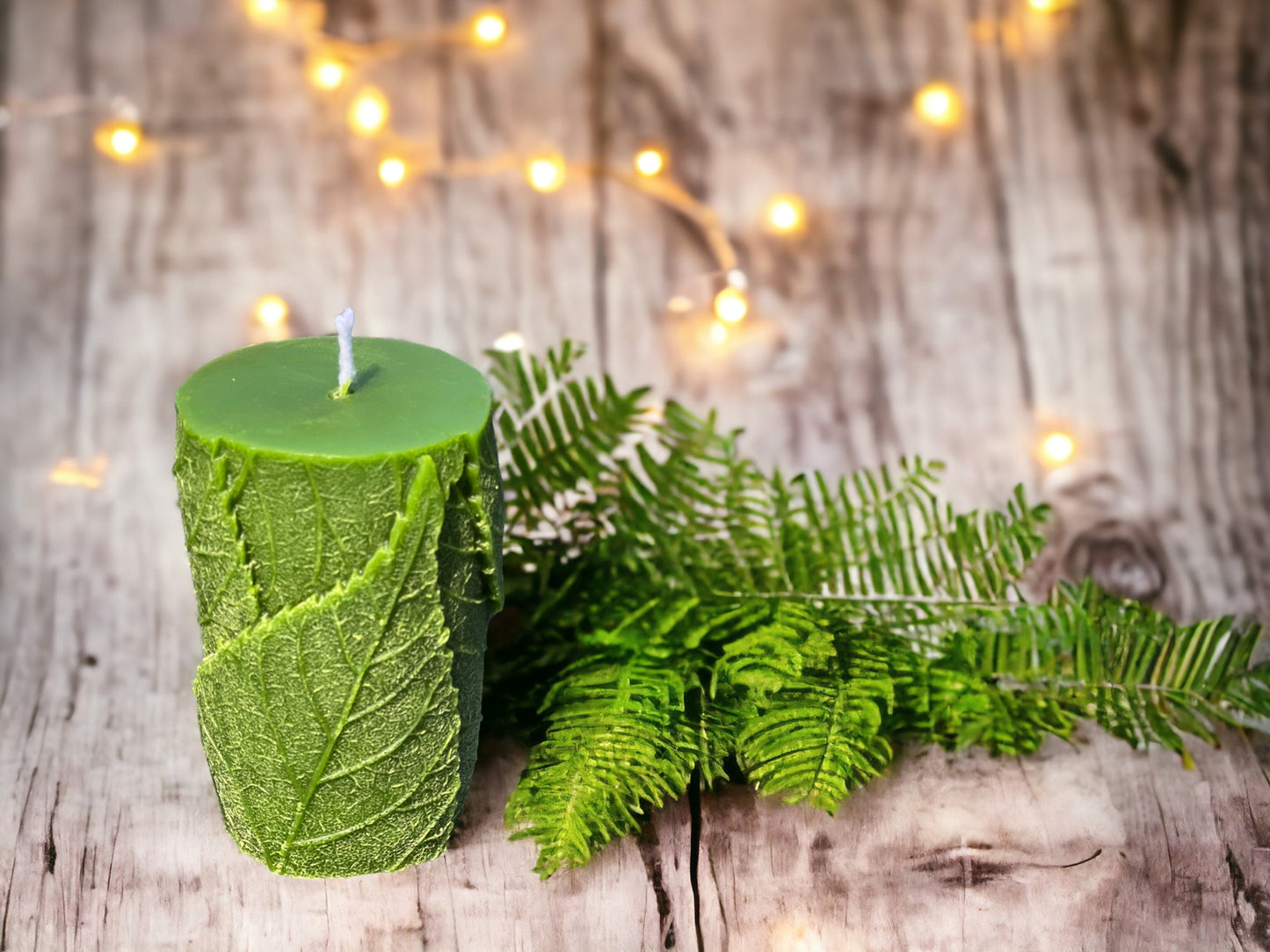Eco Glow Geen Harmony Beeswax Candle 4" x 2"