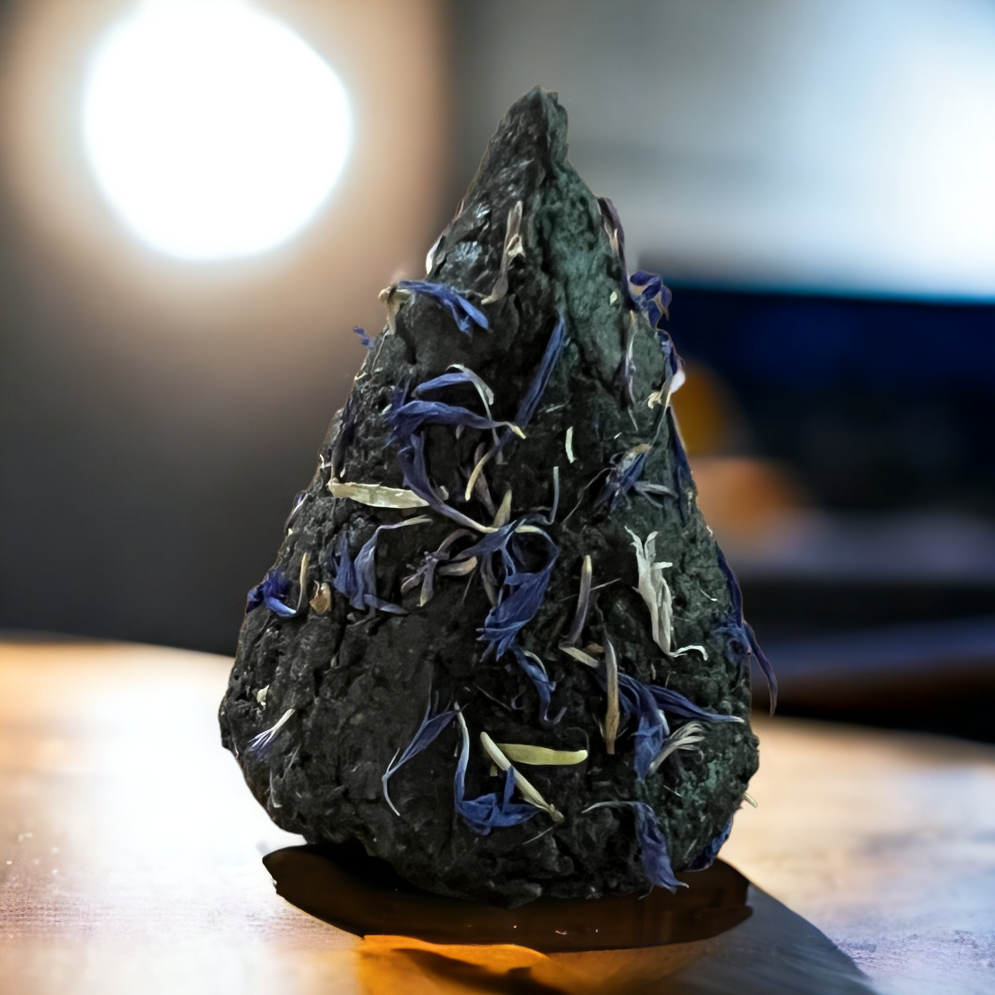 Black Beeswax Candles, "No Wick Candle" With Protection Herbs (set of 2)