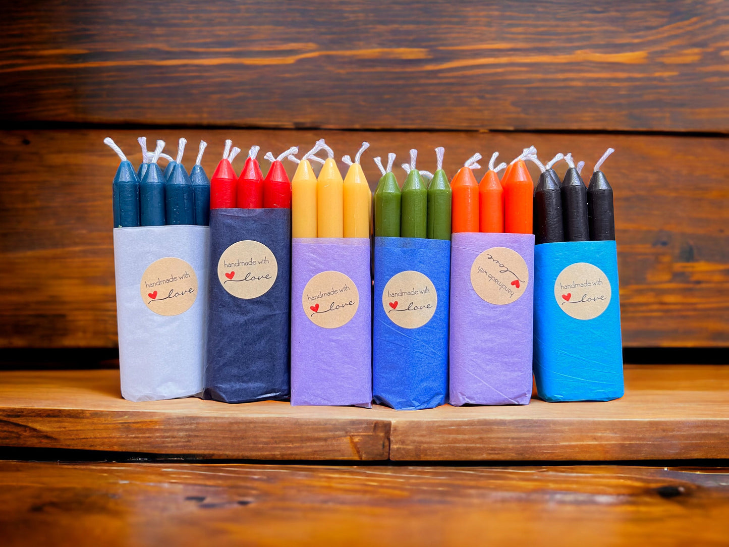 Mini Chime Beeswax Candles – 4", Available in 6 Colors