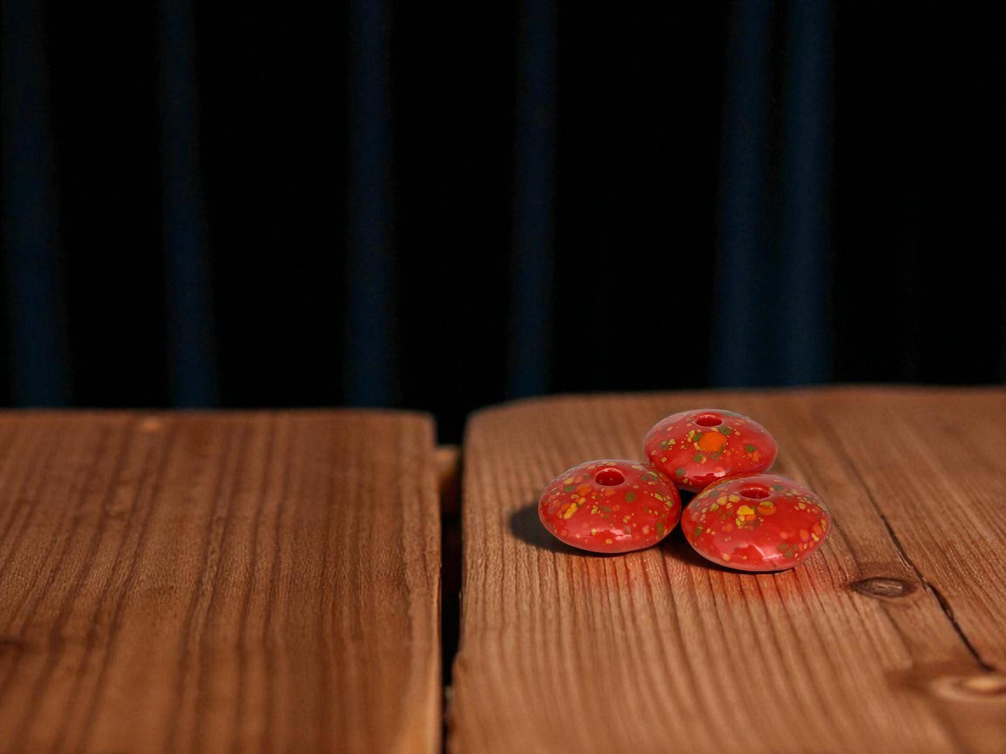 Coral Red Ceramic Candle Holder for 5 mm Taper Candles