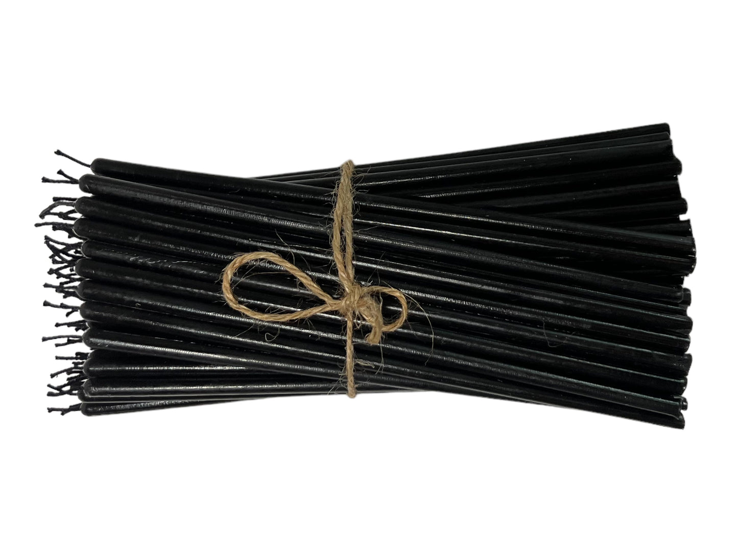 Ultra Slim Black Beeswax Candles – 7.3 in x 5 mm, Black Wick, Limited Edition