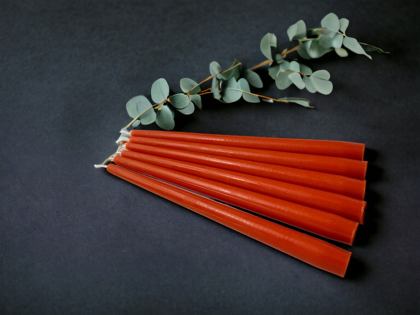 Orange Beeswax Dinner Candles 10" – Set of 6 or 12 candles