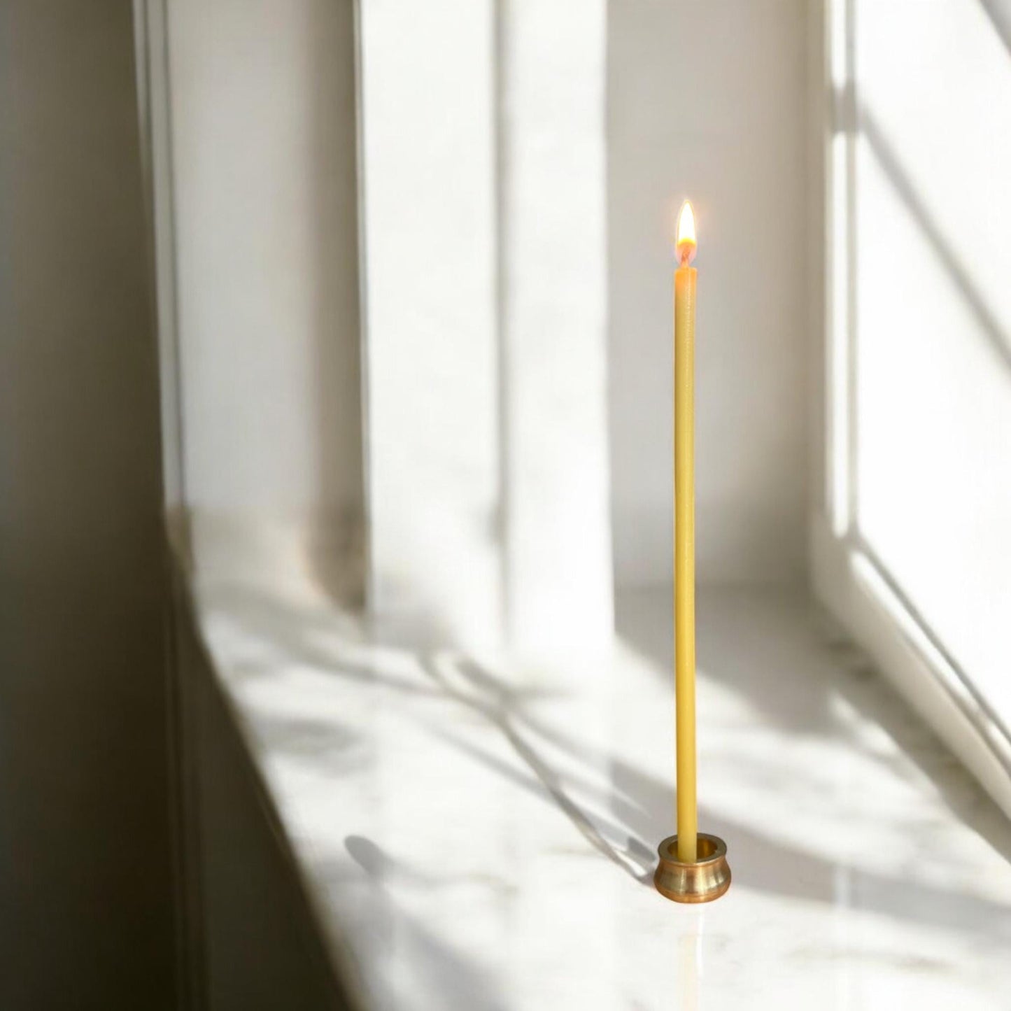 Slim Beeswax Church Taper Candles – 7.8 in x 5 mm - 1 LB or 2 LB