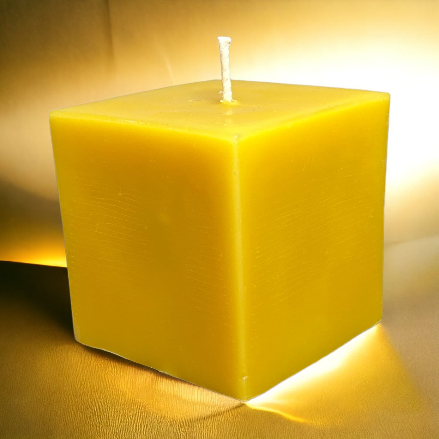 Square Pillar Candle – 100% Beeswax, Three Sizes