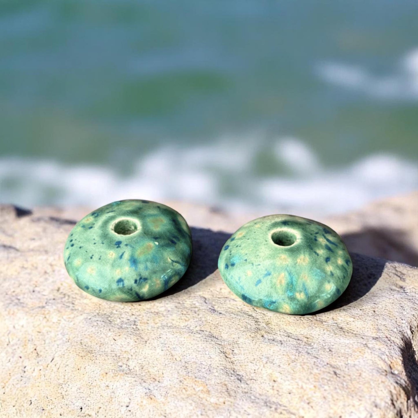 Set of 6 Colorful Ceramic Candle Holders for 5 mm Taper Candles