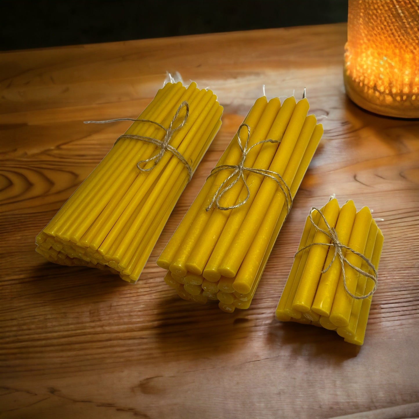 100% Beeswax Orthodox Church Candles - 3 Sizes & 6 Colors, 24-Pack